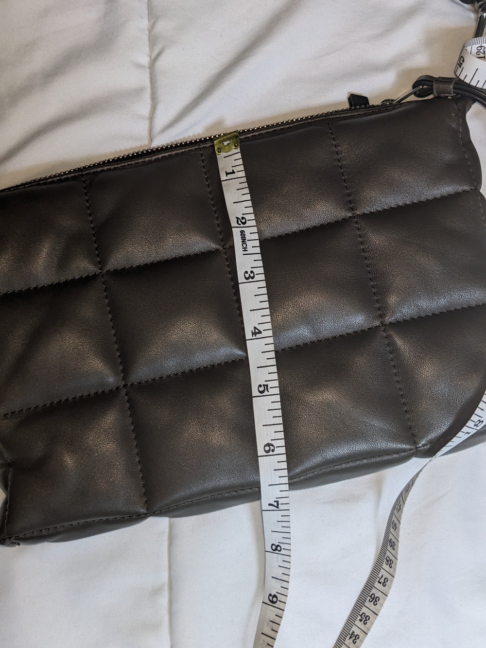 All Saints Olive Quilted Leather Eve Shoulder Bag - Picture 14 of 15